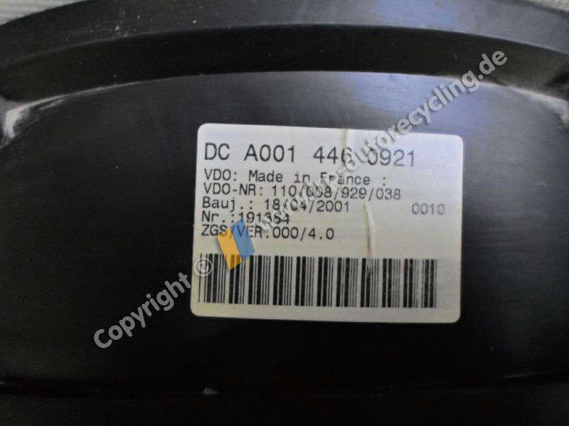 Kombiinstrument 0014460921 Mercedes-Benz Sprinter (02/00-) BJ: 2000